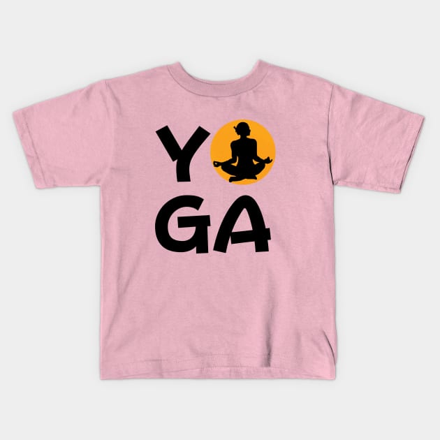 Yoga, namaste, Fitness, Meditations Kids T-Shirt by Happy as I travel